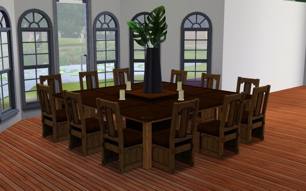 12Person Square Dining Room Table