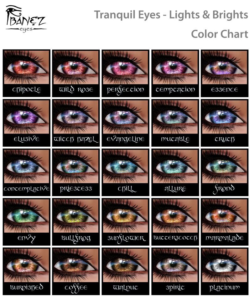 Eye Color Chart With Names