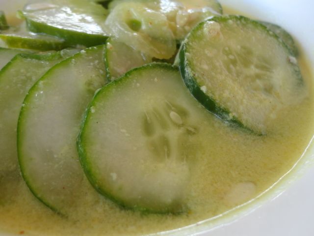 Cucumbers in Coconut Milk Sauce