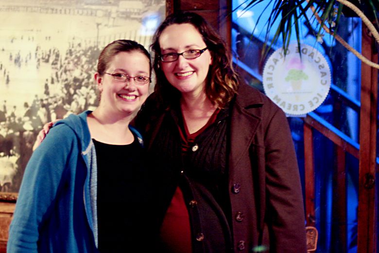Amy of Anktangle and Lauren of Hobo Mama in West Seattle — Ina May Gaskin