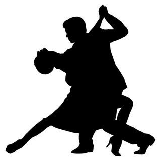 couple tango dancing silhouette