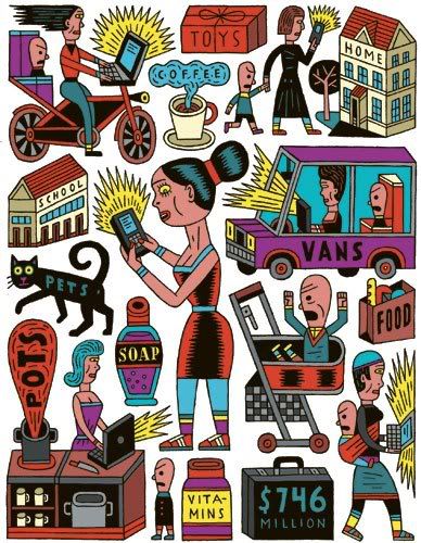 New York Times mommy blogger illustration by Henning Wagenbreth