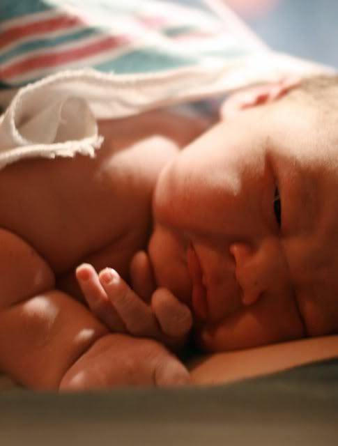 newborn baby pouting