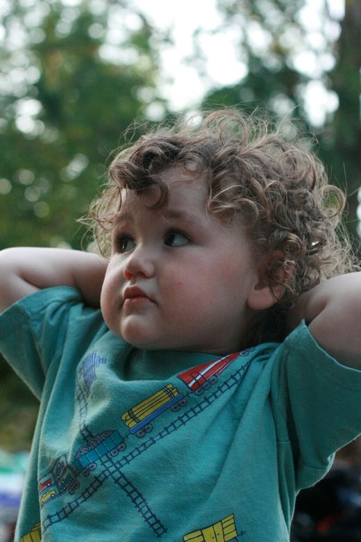 boy with ringlets curls