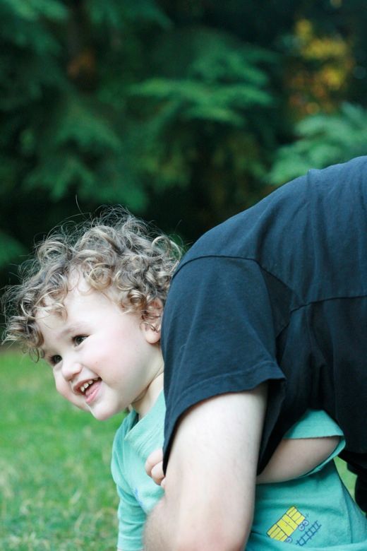 Photo Credit: Hobo Mama hug attack by dad — curly kid at ZooTunes — curls ringlets