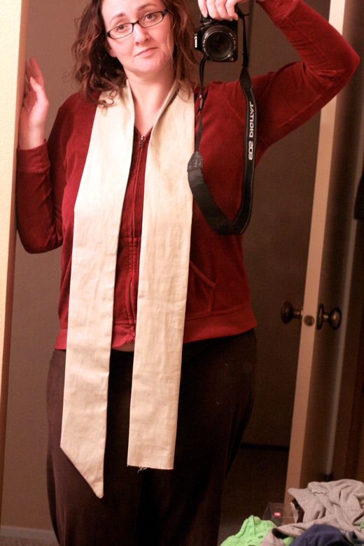 Photo Credit: Hobo Mama wearing straps as stole — khaki mei tai tutorial