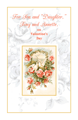 for son and daughter-in-law greeting card for Valentine's Day with daughter in quotes