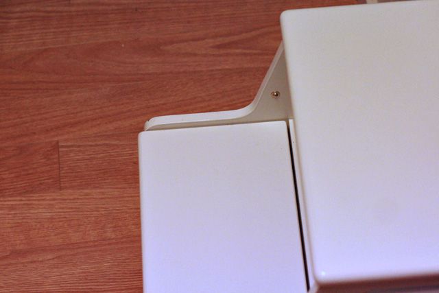 toddler making fries - 4 step stool