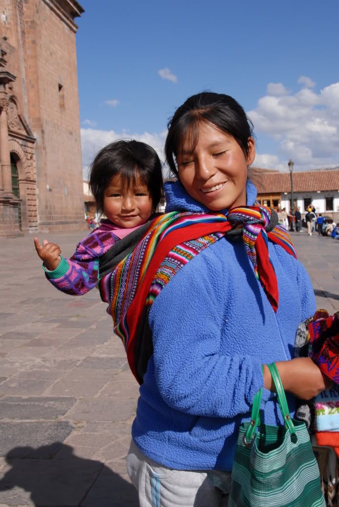 Babywearing Mother and Baby sling in Peru
