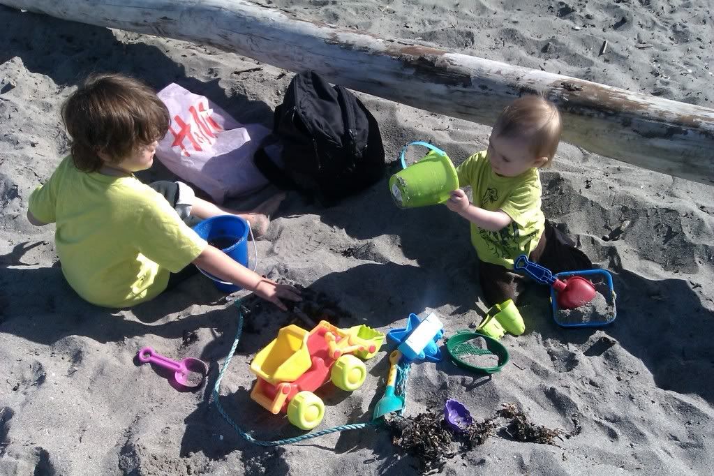 Photo Credit: Hobo Mama boys playing on the beach