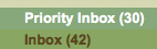unread messages count in gmail inbox