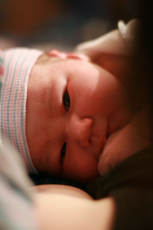 birth — newborn baby gaze