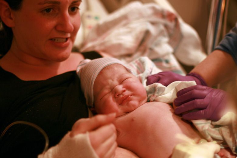 birth — pain from uterine massage and stitches postpartum