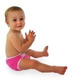 baby in cloth diaper