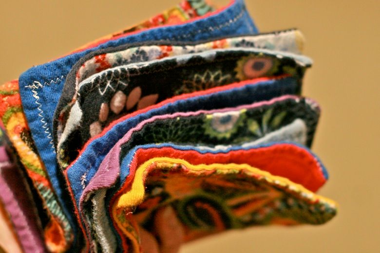 January Carnival of Natural Parenting 2012: Pros and cons of family cloth = Hobo Mama family cloth wipes from Dionna of Code Name: Mama