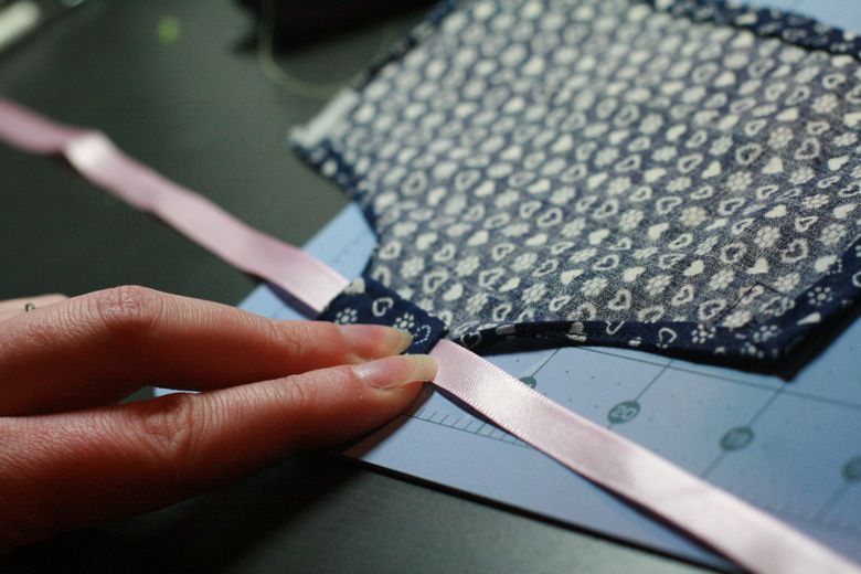 Photo Credit: Hobo Mama turning down top of halter over ribbon — doll clothes craft tutorial