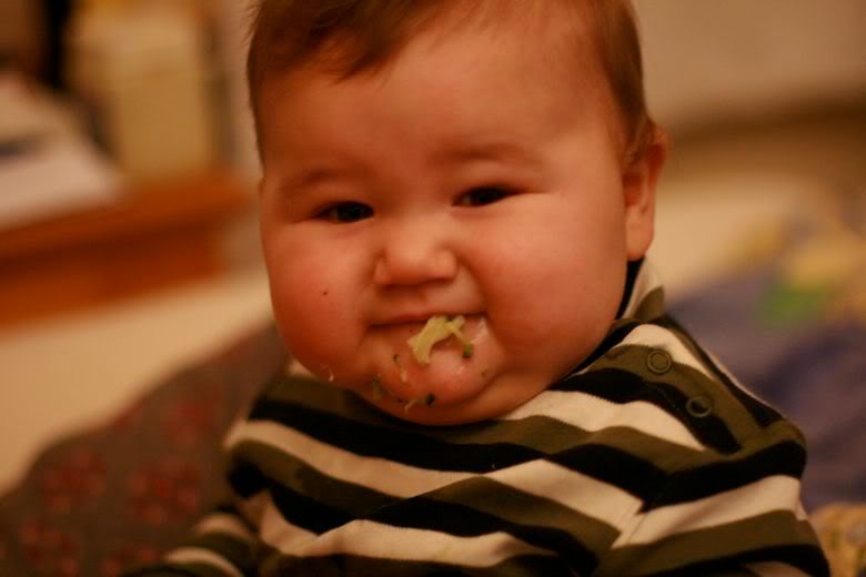 fat babies eating. aby eating broccoli