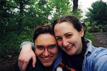Getting used to having kids: Hobo Mama newlywed self-portrait on honeymoon