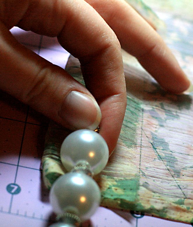 fabric bead necklace width