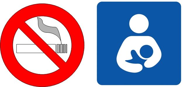 no smoking sign breastfeeding logo