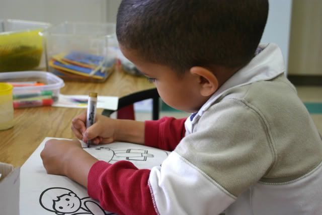 preschool child coloring