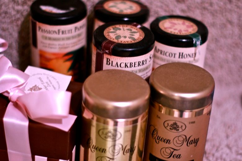 tea stash — canisters from Queen Mary Tea Room