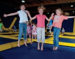 trampoline children jumping