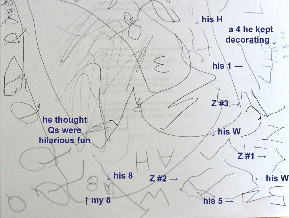 preschooler's beginning letters and numbers