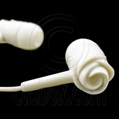  Earbuds  Ipod on White Rose 3 5 In Ear Earbuds Earphones 4 Ipod Shuffle   Ebay