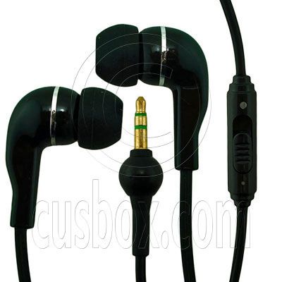  Plug Earbuds on Black In Ear 3 5mm Volume Control Earphones Apple Ipod   Ebay