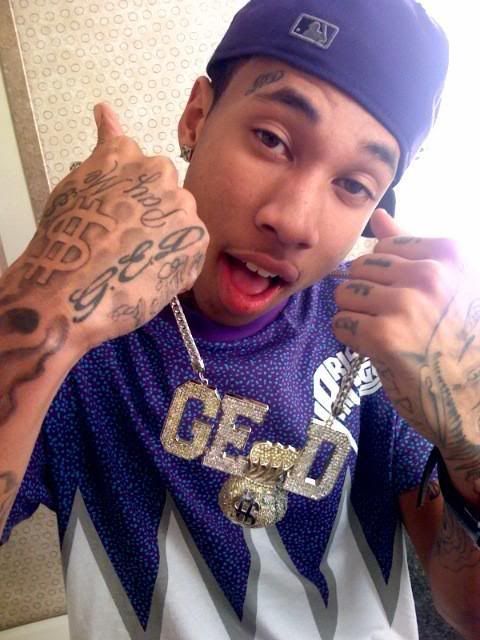 Recently Tyga tattoos are very popular. Tyga is an American rapper.