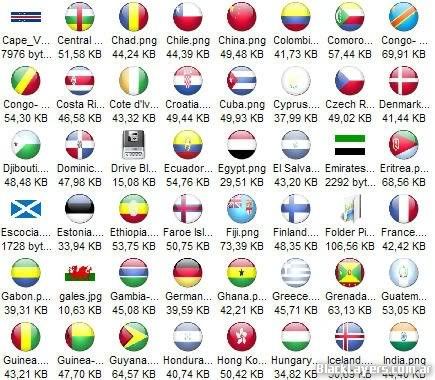 Todo en uno que recopila una gran variedad de banderas de todo el mundo, 