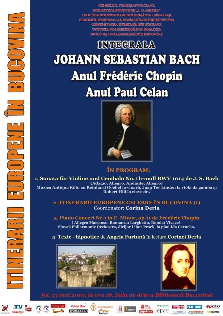 Angela Furtuna,Biblioteca Bucovinei,Paul Celan,J.S.Bach,Frederic Chopin