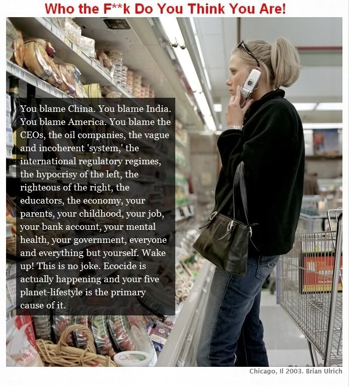 click for larger image Who the FUCK do you think you are - Adbusters