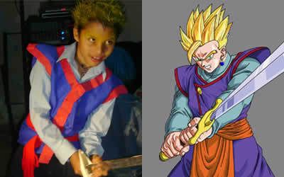 Disfraz Gohan con la espada Z