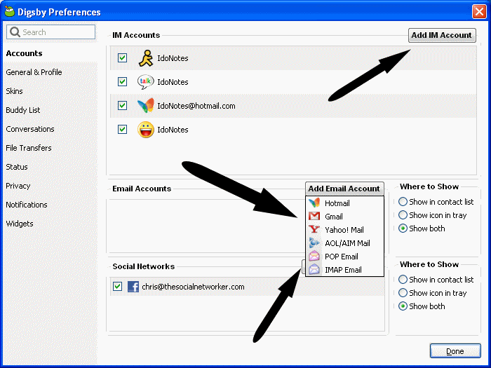 Digsby preferences