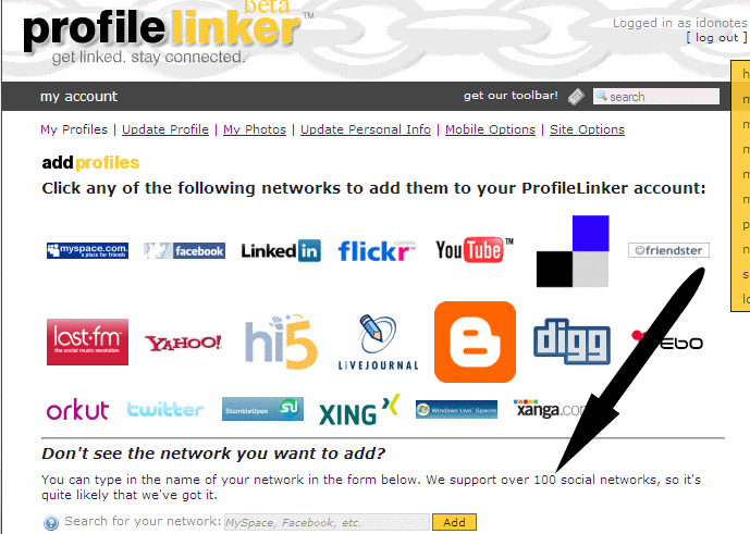 ProfileLinker site support