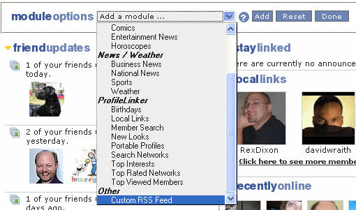 ProfileLinker add content