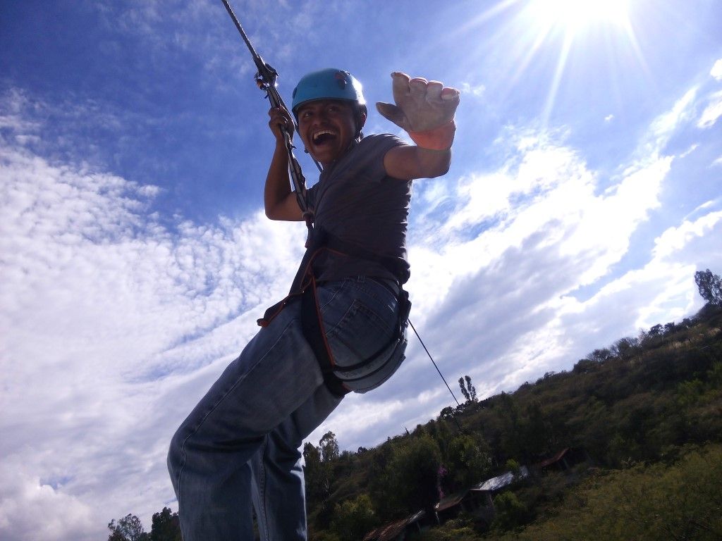 Jeremias on the zip line