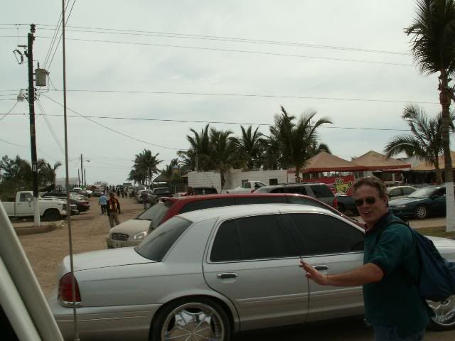 Chris stopped traffic to let our van across the street.  The city hired traffic cops, but most didn't have a clue how to keep traffic flowing!