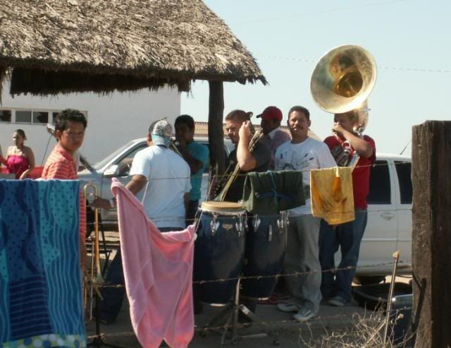 One of many bandas which play for the various parties held throughout town.  The band behind our house played until 5am...then started back up at 8.