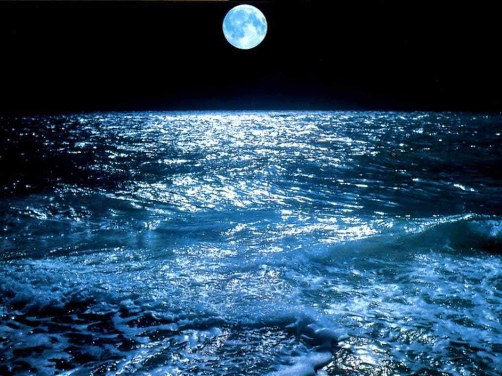 full moon over water Pictures, Images and Photos