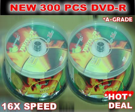 300 DISCS DVD-R *A-GRADE