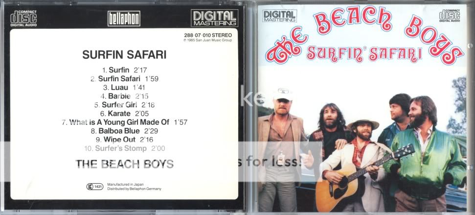 Early Bellaphon CD Beach Boys Surfin' Safari circa 1985 | Steve Hoffman ...