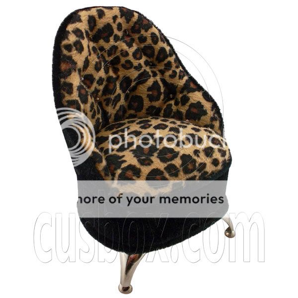 Cheetah Sofa Chair Jewelry Rings Box 1 6 Barbie Doll's House Dollhouse Furniture
