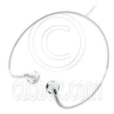 White Lightweight 3.5mm Sport Flight Neckband Headphone  