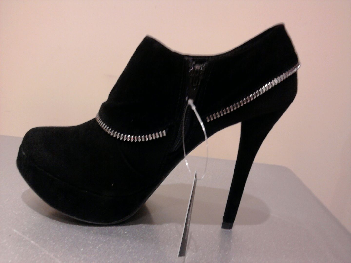 SCARPE/TRONCHETTO CON PLATEAU  NERO N.36 37 38 39 40 41