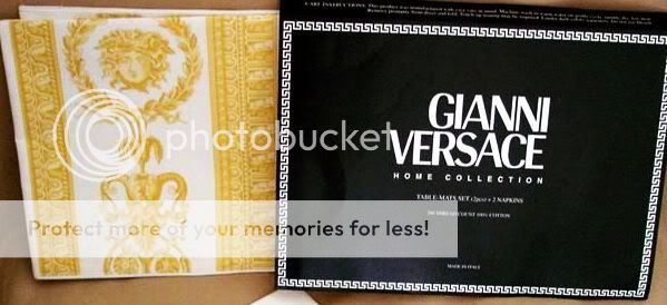 New GIANNI VERSACE MEDUSA TABLEMAT Placemat NAPKIN SET  