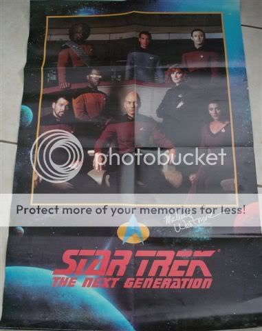 RARE Star Trek The Next Generation Autographed Poster