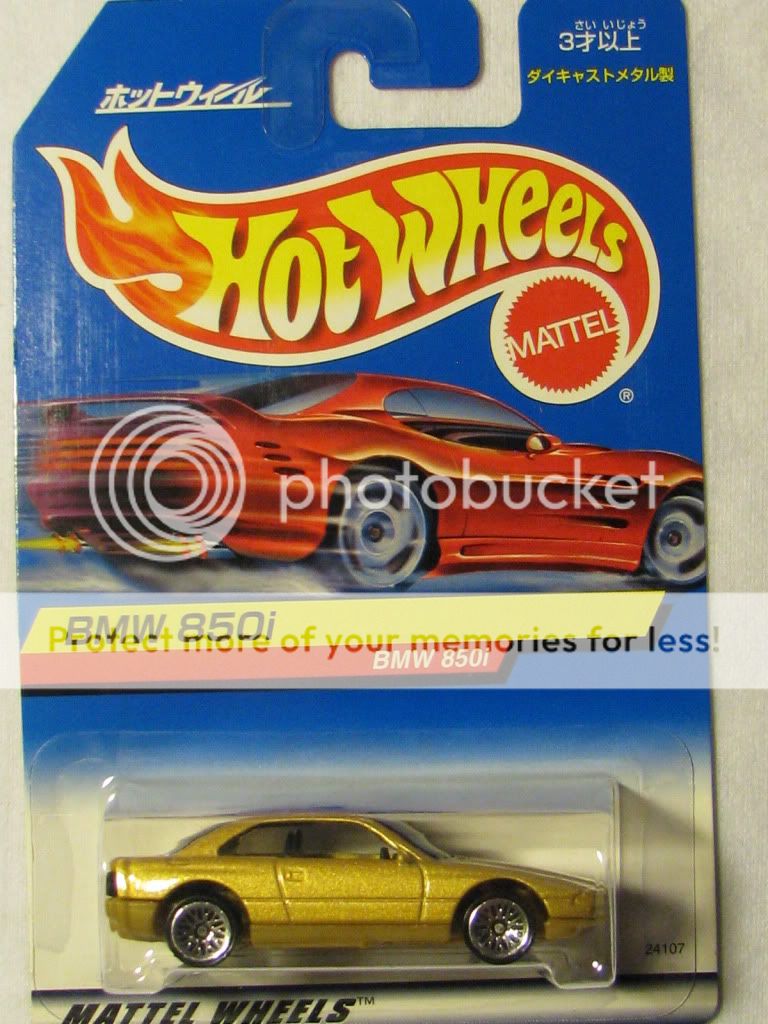 HOT WHEELS 1999 #1093 BMW 850i JAPAN Card  